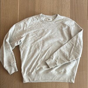 Buck Mason Men's Gray/White Crewneck